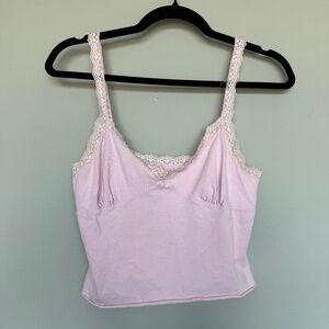 Vintage pink beaded crop top
